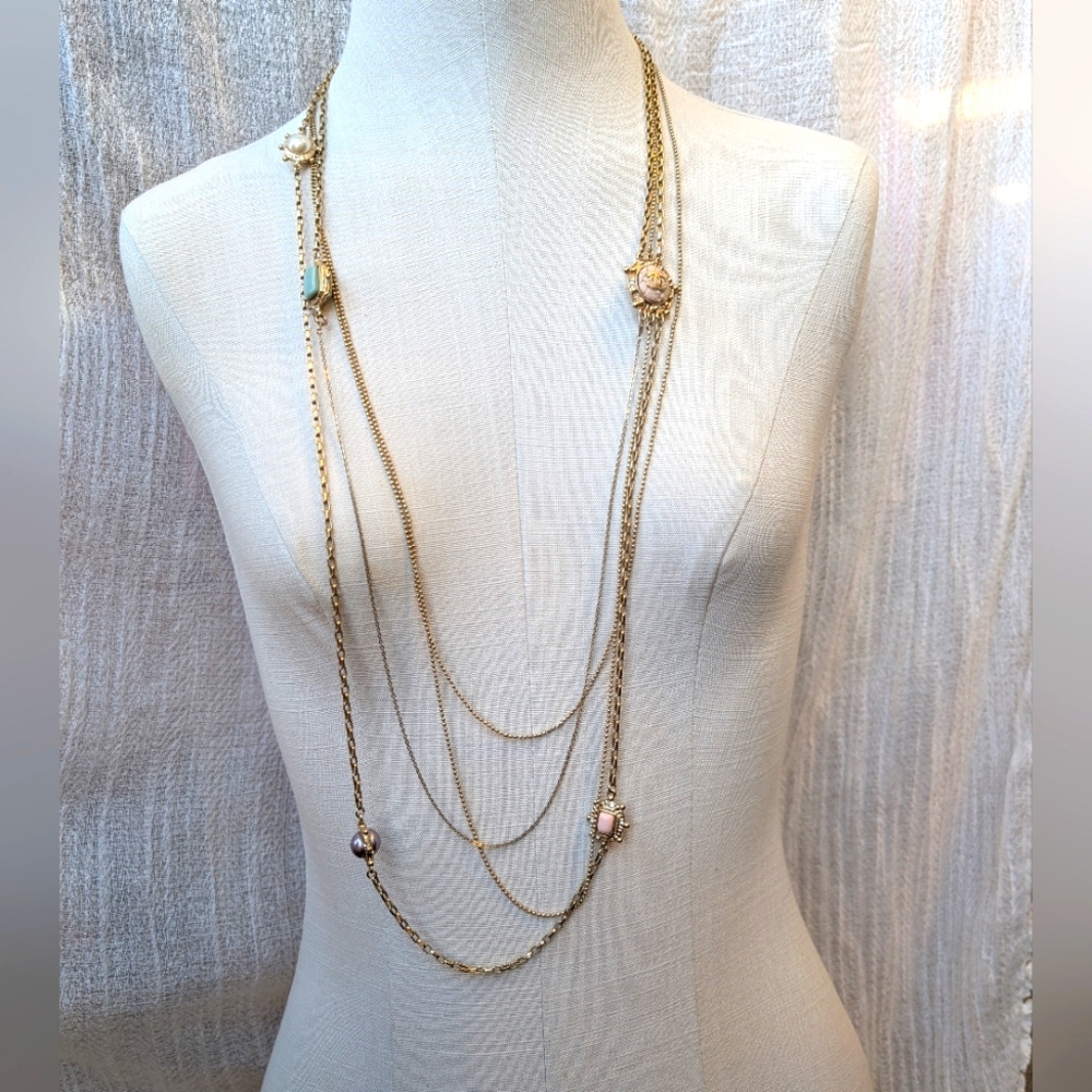 Chanel Bow Pearl Interlocking C Necklace
